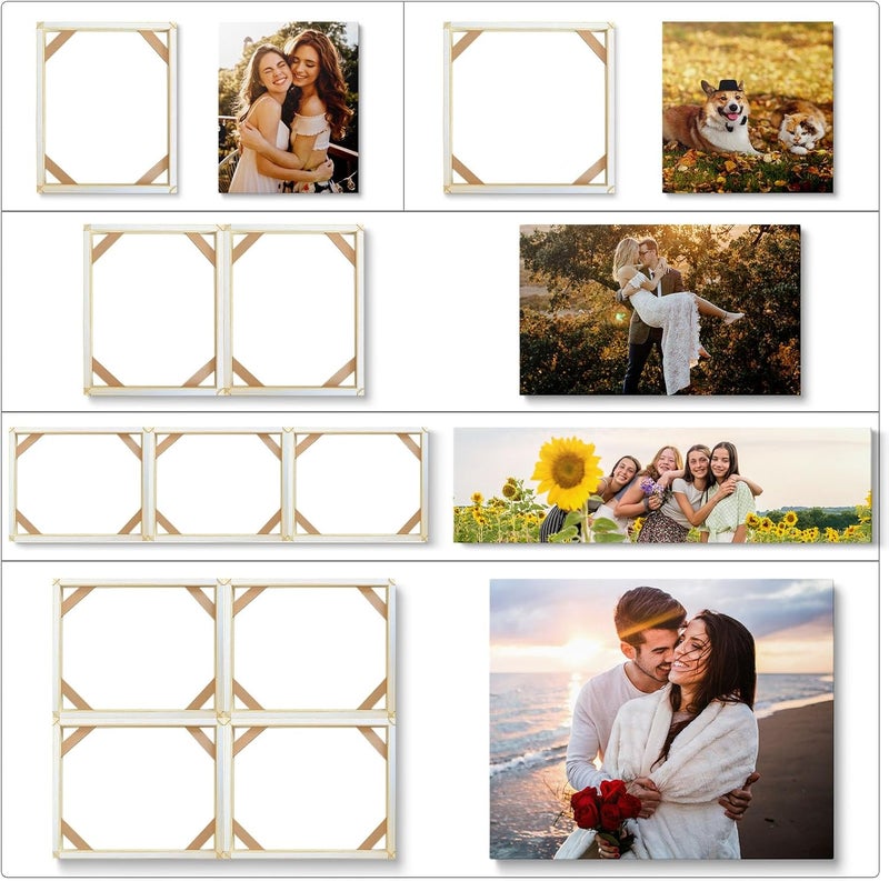 ART 4pcs DIY Wooden Canvas Stretcher Bars Canvas Frame Kit for Gallery Wraps – Sturdy Solid Wood Bars for Oil Paintings, Gallery, Posters, Diamond Painting, Home Studio Wall Decor - Image 4